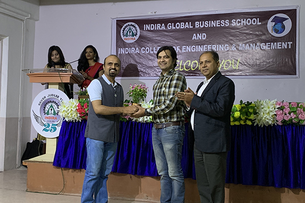 IGBS Director-Dr. Virendra Tatate and ICEM-Principal-Dr. Sunil Ingole welcoming the Chief Guest